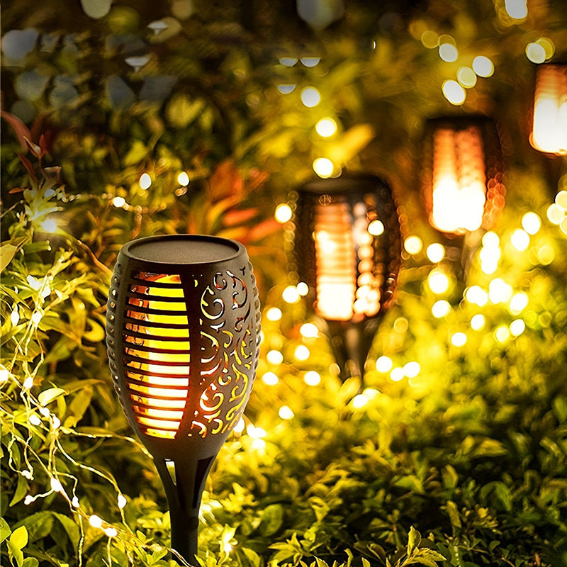 12LED Solar Flame Torch Light