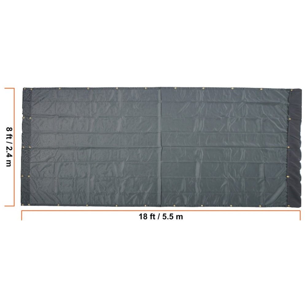 PVC Dump Truck Tarp Folding Mesh Awning Tarpaulin Rainproof Cloth Double Pockets Trailer Shade for Outdoor Garden