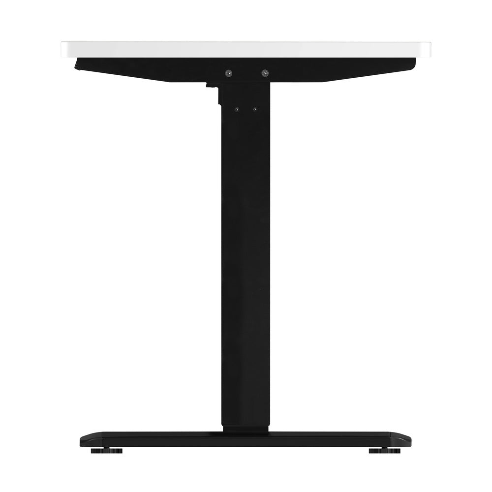 Adjustable Motorized Standing Desk Black and White 150 cm