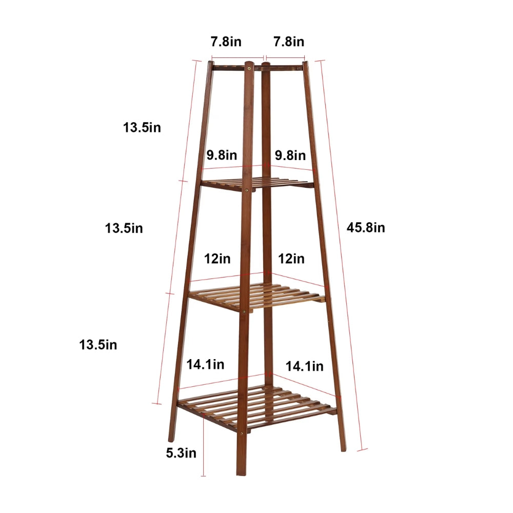 Tall Plant Stand Bamboo Planter Flower Holder Display Rack Home Storage Shelf