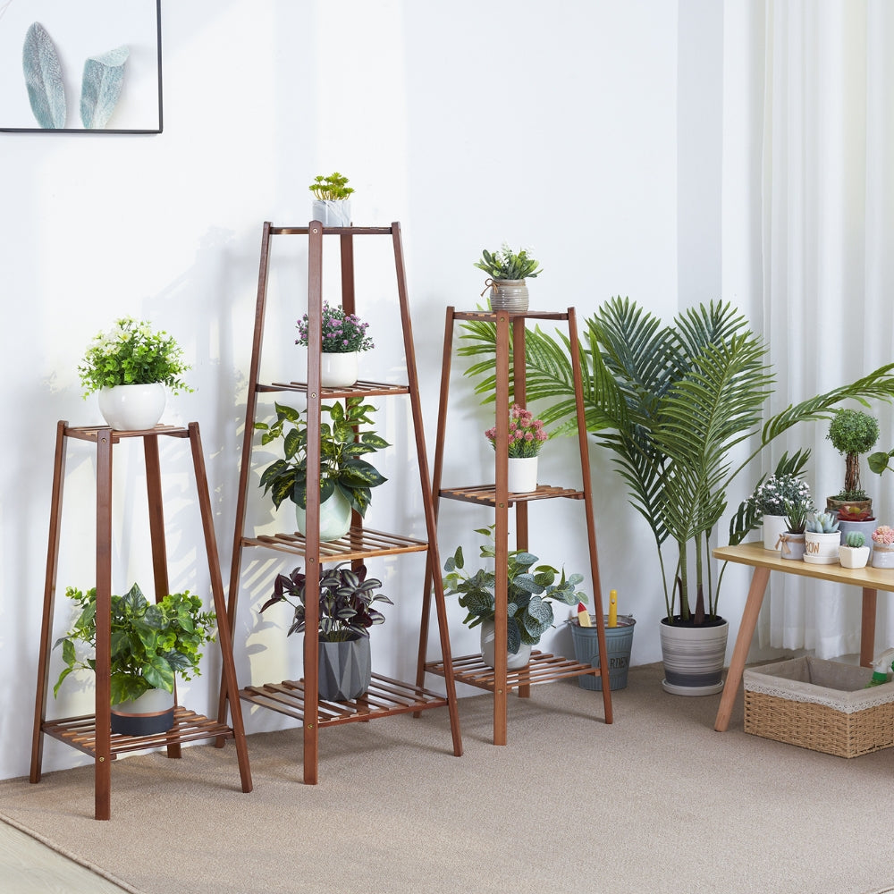 Tall Plant Stand Bamboo Planter Flower Holder Display Rack Home Storage Shelf